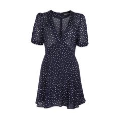 THE OZZIE NAVY STAR (€150) ❤ liked on Polyvore featuring dresses Affordable Summer Dresses, Ruched Waist Dress, Summer Cocktail Dress, V Neck Cocktail Dress, Realisation Par, Blue Cocktail Dress, Short Sleeve Mini Dress, Silk Mini Dress, Star Dress