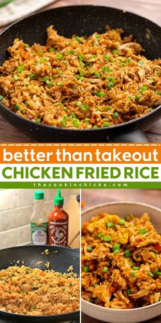 Looking for a savory dish for a quick weeknight dinner? This Better Than Takeout Chicken Fried Rice recipe gets you covered! This dish is packed with flavor, not greasy, with lots of chicken, vegetables, and rice. It's easy to make, and you can have it in just 20 minutes. This yummy fried rice recipe is perfect for a family-friendly dinner that everyone will surely enjoy! Chicken Vegetables And Rice, Vegetables And Rice, Delicious Chicken Dinners