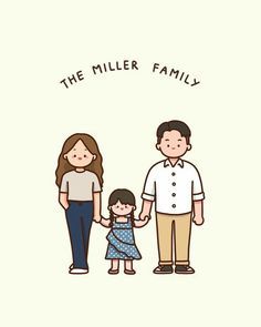 a family is standing together with the words, the miller family