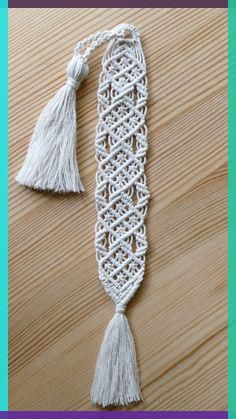 DIY Boho macrame bookmark (diamond pattern) with tassel and fringe. Using this pattern, you can also make a bracelet. Please watch another bookmark pattern h... Macrame Bookmarks Diy, Macrame Bookmark Diy, Macrame Bookmark Tutorial, Bookmark Macrame, Beginner Macrame Projects, Macrame Bookmarks, Macrame Bookmark, Easy Crochet Bookmarks, Macrame School