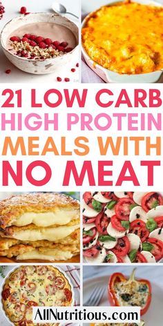 More Protein Less Carbs Recipes, Pescatarian High Protein Low Carb, Plant Based Low Carb Meals, Anabolic Vegetarian Recipes, High Protein Low Carb Snacks Vegetarian, Low Carb Vegetarian Recipes Lunch, Low Meat Meals, Carb Cycling Vegetarian, Vegetarian Recipes Dinner Low Carb