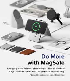 an advertisement for magsafe showing various devices