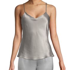 Adorable, Understated V-Neck Spaghetti Strap Top From Zara With Metallic Fabric Detail. Never Worn, Size Small. Perfect For Fall & Layering. Chic Silver V-neck Top, Elegant Metallic Tank Top For Summer, Zara Chic V-neck Camisole, Chic Zara V-neck Camisole, Elegant Fitted Zara Camisole, Elegant Zara Camisole, Elegant Zara Camisole For Party, Zara V-neck Camisole For Night Out, Elegant Zara Cami Tank Top