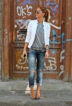 Sexy! Impressive Outfits, Material Ideas, Casual Chic Outfits, Latina Outfit, Blazer Casual, Boyfriend Jacket, Winter Heels, Women Blazer, Trend 2024