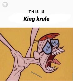 an image of a cartoon character with the caption, this is king krule