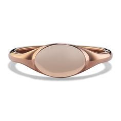 Personalize this sophisticated 14-karat rose gold signet ring with an engraving to create a special gift for a loved one or the perfect daily accessory for yourself. For more information about custom engraving  live chat online  call a customer service representative at 1-866-467-4263  or visit one of our store locations. Formal Rose Gold Jewelry With Smooth Bezel, Modern Rose Gold Oval Rings, Modern Rose Gold Rings With Polished Finish, Modern Oval Rose Gold Rings, Luxury Rose Gold Engraved Promise Ring, Formal Rose Gold Rings With Smooth Bezel, 14k Rose Gold Rings With Polished Finish, Rose Gold Oval Rings Tarnish Resistant, Rose Gold Oval Tarnish Resistant Ring