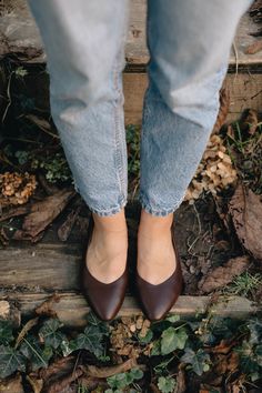 Our new, classic Mary Jane. Timeless, comfortable and ultra-feminine. Wonderfully comfortable thanks to the double softening of the insole. Stable, perfectly balanced heels. SIZE ADVICE: If you are hesitating between sizes, choose the smaller one. Ballerinas should fit snugly around the feet.   UPPER: full grain chocolate brown leather INSIDE: vegetable-tanned cowhide leather, beige SOLE: brown (tuni leather)  HEEL: 1,5 cm  Our handmade shoes hold a 2-year guarantee; however, they last longer wi Brown Low Heel Flats With Leather Footbed, Comfortable Brown Almond Toe Flats, Comfortable Brown Leather Shoes With Almond Toe, Comfortable Brown Flats With Rubber Sole, Brown Leather Shoes With Soft Sole, Brown Flats With Medium Width And Low Heel, Comfortable Brown Flats With Leather Footbed, Brown Flats With Almond Toe And Leather Footbed, Brown Almond Toe Flats With Leather Footbed