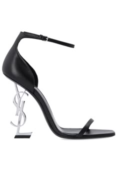 Patent Leather Opyum Ysl Heels Pump Saint Laurent Ysl Heels Silver, Heels Aesthetic, Ysl Heels, Ysl Shoes, Stunning Shoes, Black Pumps Heels, Model Features, Luxury Women Fashion, Black Sandals Heels