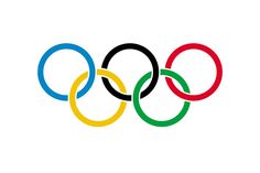 the olympic rings are shown in this logo