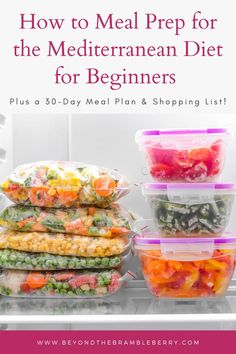 the meal prep for the mediterranean diet for beginners plus 30 day meal plan and shopping list