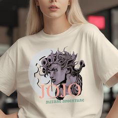 Oversized Jojo T-shirt Golden WInd *100% carded cotton *Fabric weight: 7.1 oz. /yd. ² (201.28 g/m²) *Garment-dyed, pre-shrunk fabric *Boxy, oversized fit *Dropped shoulders *Wide neck ribbing *Tear-away label *Kindly be advised that the color of the product may appear differently due to variations in lighting, shading, photography, and environment. *I don't accept returns or/and exchanges. Joji Tshirt, Shading Photography, Jojo Shirt, Hirohiko Araki, Anime Tshirt, How To Make Tshirts, Oversized T Shirt, Jojo Bizarre, Oversized Tshirt