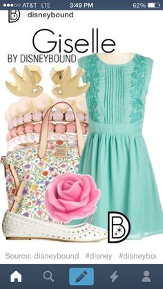 21stbirthday Ideas, Disney Giselle, Enchanted Giselle, Disney Closet, Giselle Enchanted, Look Disney, Disneybound Outfits, Disney Clothing