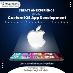 an advertisement for the apple app development company