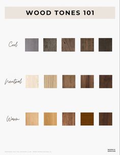 wood tones for different types of furniture