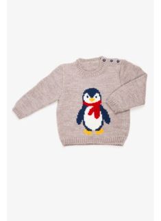 a sweater with a penguin on it