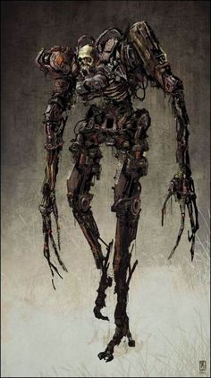 Best Steampunk Robot Concept Art Ideas #art Robot Zombie, Concept Art Landscape, Creature Character, Arte Zombie, Monster Horror, Steampunk Robot, Akali League Of Legends, Fantasy Creature