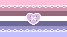 Muddy pastel flag going, light pink, slightly darker pink, red, white, dark purple, slightly lighter purple, really light purple. White heart lace along top and bottom of flag. There is a light Purple Heart button in the center of the flag. Gender Norms, Lgbtq Flags, Non Binary, Gender Identity, Pride Flags, Porcelain Dolls, A Boy