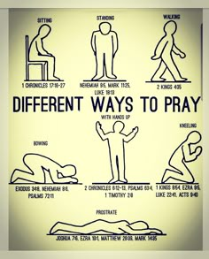 an image of different ways to pray