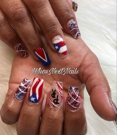 P.r. Nails Puerto Rico Nails Designs, Puerto Rican Nails, Cuba Nails, Moms Nails, September Nails, Nail Styles, Puerto Rican