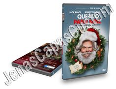 a dvd with a santa clause on the cover and an image of a christmas wreath