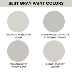 the best gray paint colors to use in your home decorating project, including grey and white