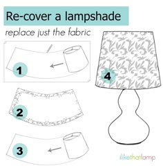 how to make a lampshade with the instructions for making it look like they have been