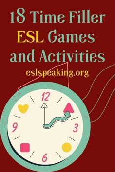 We’ve all been there—a few minutes left at the end of class but nothing planned. Or, you may even have an entire class thrown at you at the last minute and don’t have time to prepare. That’s where time filler ESL activities and games come in. Kill some time in style with these ideas! We’re here to help! #timefiller #classroomgames #esl #eslteachers #English #learningEnglish #Englishteachers #TEFL #teachingEnglish #englishteachers #teaching Interactive Esl Activities, Esl Class Activities, Free Esl Lesson Plans, English Second Language Activities, Esl Games For Adults, Teaching English Activities, Esl Games For The Classroom, Esl Activities Elementary, English Games Teaching