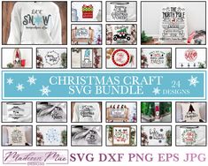 christmas craft svg bundle - 24 designs