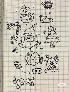 Boarders Designs For Projects, Easy Christmas Drawings, Xmas Drawing, Handmade Gifts For Boyfriend, Creating A Bullet Journal, 카드 디자인, Hello Kitty Art, Easy Doodle Art, Bullet Journal Design Ideas