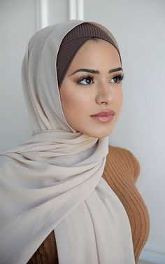 Cotton Under Scarf Mocha Brown Hijab Scarf $6 Free Shipping! – CULTURE Hijab Co. Woman With Hijab, Makeup Hijab, Tutorial Hijab, Style Hijab, Hijab Style Tutorial