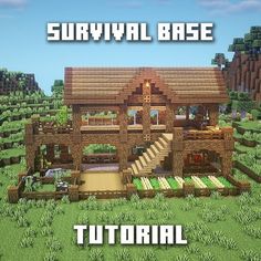 an image of a minecraft house with the words survival base