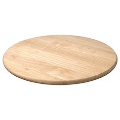 a round wooden cutting board on a white background with clipping for text or image