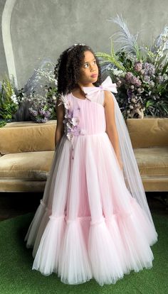 Floor-length Tulle Princess Dress, Pink Floor-length Princess Wedding Dress, Floor-length Tulle Gown For Dress-up, Sleeveless Pink Pageant Dress For Wedding, Pink Organza Princess Dress For Wedding, Pink Tulle Gown For Dress-up, Pink Tulle Gown For Dress-up Occasions, Floor-length Tulle Princess Dress For Dress-up, Pink Princess Ball Gown For First Communion