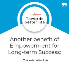 the cover of towards better life's book, another benefit of improvement for long - term success