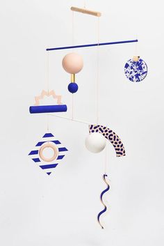 a mobile with various objects hanging from it