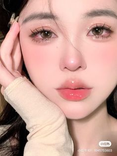 Coral Makeup, Makeup Ulzzang, Makeup Doll, Makeup Asian, Korean Eye Makeup, Ulzzang Makeup