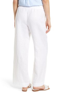 Crafted from lightweight linen, these tie-waist pants feature breezy wide legs for vacation-ready vibes. 31" inseam; 11" leg opening; 11 1/2" front rise; 16 1/2" back rise 100% linen Machine wash, tumble dry Imported Tie Waist Pants, Wide Legs, Waist Pants, Linen Pants, Tommy Bahama, Drawstring Waist, Pajama Pants, High Waist, Wide Leg