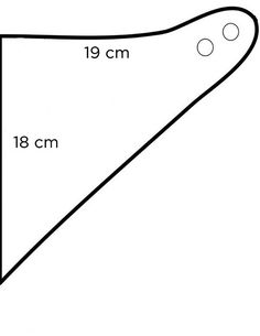 a triangle is shown with the measurements for each side and one side on it's side