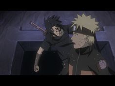 naruto and sashirt from the anime naruto is looking at each other