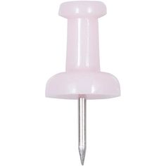 a light pink plastic object with a metal tip on a white background for use as a lamp