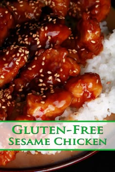 Gluten-Free Sesame Chicken - Beyond Flour Gluten Free Sesame Chicken, Midnight Munchies, Gluten Free Chicken Recipes, Sesame Chicken Recipe, Gluten Free Main Dishes, Sesame Chicken, Gluten Free Recipes For Dinner