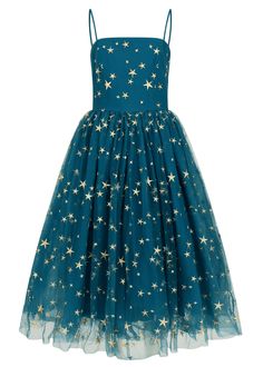 Night Sky Dress Dresses - JessaKae - Night Sky Dress - Arctic Star / XXS Night Sky Dress, Celestial Dress, Sky Dress, Full Tulle Skirt, Written In The Stars, In The Stars, The Night Sky, Under The Stars, Blue Hues