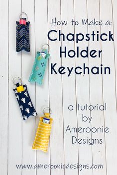 how to make an chapstick holder keychain with free pattern and instructions