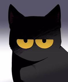 a black cat with yellow eyes is looking at the camera