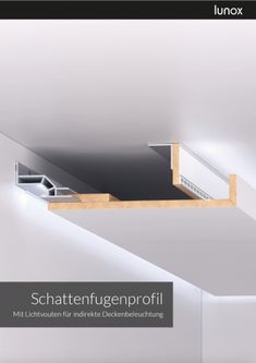 an image of a white room with light coming from the ceiling and lighting underneath it