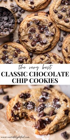 the very best classic chocolate chip cookies are made with only 3 ingredients and they're so good to eat