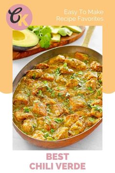 the recipe is shown with an image of chicken and avocado in it, which includes