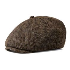 🦋 Men's Herringbone Cabbie Flat Cap 8 Panel Newsboy Hat Tweed Cap 🦋 Features: Material: wool blend One adjustable size: 57-60cm, 22.4-23.6inches, 7 1/8- 7 1/2 Wool blend newsboy cap with quilted lining, soft, warm and comfortable Vintage 8 panel newsboy cap, 5 colors are available Perfect for cool weather in autumn winter and spring Description: Men Wool Blend Newsboy Cap 8 Panel Hat Tweed Cap Herringbone Cabbie Flat Cap Material: wool+polyester Style: newsboy hat Brim: small stiff brim in fro News Boy Hat For Men, Flat Hat, Tweed Cap With Herringbone Pattern, Classic Tweed Cap, Classic Outdoor Hat With Herringbone Pattern, Brown Tweed Cap, Classic Fall Hat With Herringbone Pattern, Classic Herringbone Pattern Hat For Outdoor, Adjustable Tweed Flat Cap