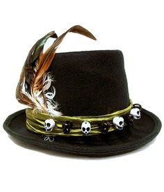 Adult Witch Doctor Top Hat - Candy Apple Costumes Adjustable Felt Hat With Short Brim For Costume, Adjustable Flat Brim Halloween Costume Hat, Adjustable Flat Brim Halloween Hat, Adjustable Brimmed Felt Hat For Halloween, Adjustable Flat Brim Hat For Halloween, Black Fedora Halloween Costume Hat, Black Adjustable Hat For Themed Events, Adjustable Black Hat For Themed Events, Black Fedora For Halloween