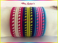 thread bangles Thread Bangles Silk Handmade, Pulseras Kandi, Jewelry Closet